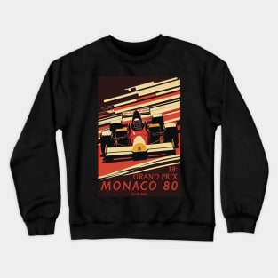 1980 Monaco Grand Prix Travel Poster Crewneck Sweatshirt